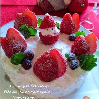 ☆★いちごのサンタのクリスマスケーキ☆★